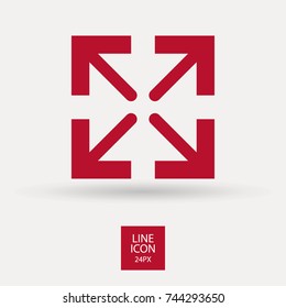 Directions minimal icon. Arrows line vector icon for websites and mobile minimalistic flat design.