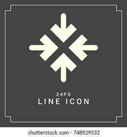 Directions minimal icon. Arrows line vector icon for websites and mobile minimalistic flat design.