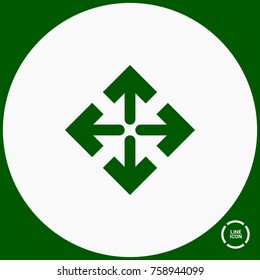 Directions minimal icon. Arrows line vector icon for websites and mobile minimalistic flat design.