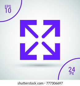 Directions minimal icon. Arrows line vector icon for websites and mobile minimalistic flat design.