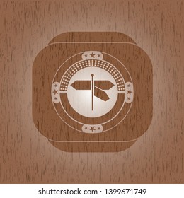 directions sign icon inside wood signboards