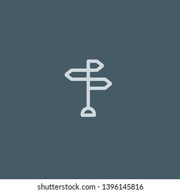 Directions vector icon. Directions concept stroke symbol design. Thin graphic elements vector illustration, outline pattern for your web site design, logo, UI. EPS 10.
