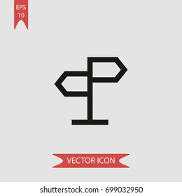 Directions vector icon, illustration symbol