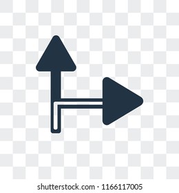 Directions vector icon isolated on transparent background, Directions logo concept