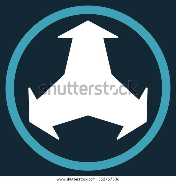 Directions
vector icon. Style is bicolor flat circled symbol, blue and white
colors, rounded angles, dark blue
background.
