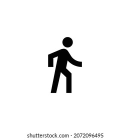 directions walk Icon. Flat style design isolated on white background. Vector illustration