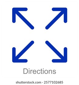 Directions and way icon concept
