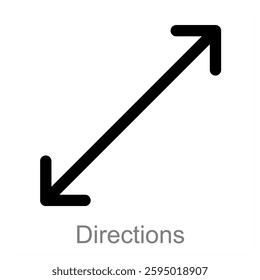 Directions and way icon concept
