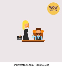 Director with Assistant Icon