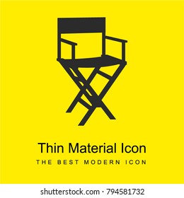 Director chair bright yellow material minimal icon or logo design