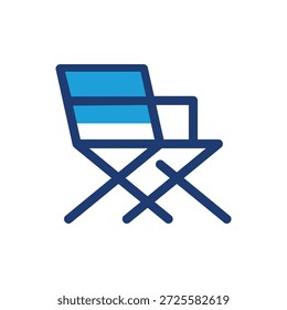 Regisseur Stuhl farbiges Symbol Vektordesign gut für Web oder mobile App