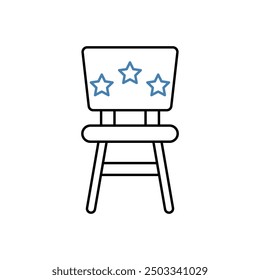 director chair concept line icon. Simple element illustration.director chair concept outline symbol design.