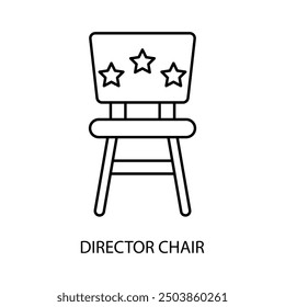 director chair concept line icon. Simple element illustration.director chair concept outline symbol design.