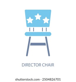 director chair concept line icon. Simple element illustration.director chair concept outline symbol design.