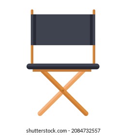 director chair flat clipart vector illustration