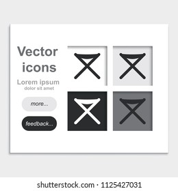 Director chair flat placed on web page template vector icon.