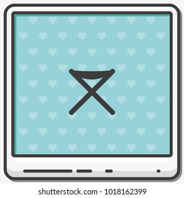 Director chair flat vector icon.