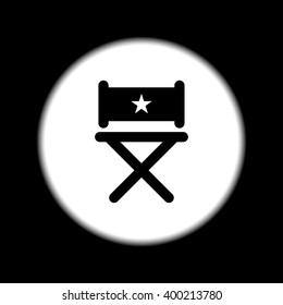 director chair icon. Flat design style eps 10