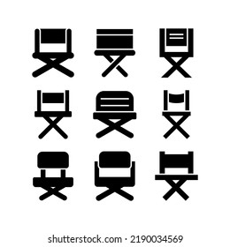 director chair icon or logo isolated sign symbol vector illustration - Collection of high quality black style vector icons
