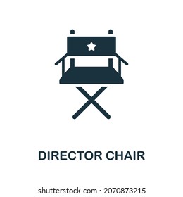 Director Chair Icon. Monochrome Sign From Video Production Collection. Creative Director Chair Icon Illustration For Web Design, Infographics And More