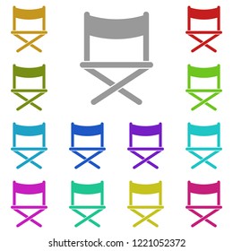 director chair icon in multi color. Simple glyph vector of education set for UI and UX, website or mobile application
