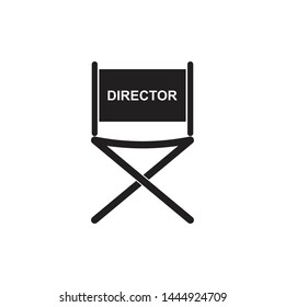 director chair icon outline. isolated vector illustration.