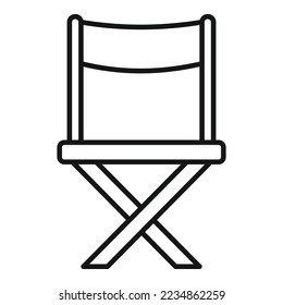 Director chair icon outline vector. Scenario film. Movie screenplay