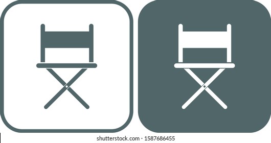 Director chair icon set. Vector illustration