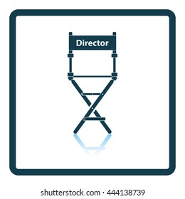 Director chair icon. Shadow reflection design. Vector illustration.