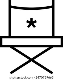 director chair icon. Thin linear style design isolated on white background