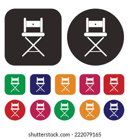 Director chair icon . vector