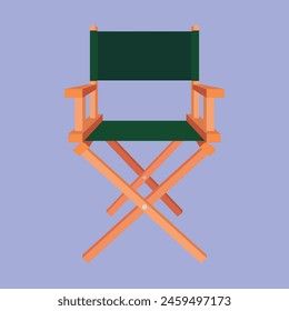 Director chair icon vector. Cinema Director movie chair illustration. wooden film chair