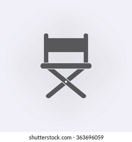 Director chair icon . Vector illustration