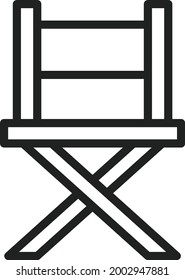 Director Chair icon vector image. Can also be used for Physical Fitness. Suitable for mobile apps, web apps and print media.