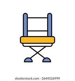 Director Chair Icon vector stock illustration