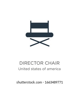 Director chair icon vector. Trendy flat director chair icon from united states collection isolated on white background. Vector illustration can be used for web and mobile graphic design, logo, eps10