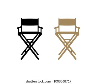 the Director Chair Illustration Symbol Logo Silhouette Vector