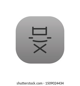 Director Chair  - Line Vector Icon