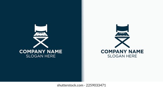 director chair logo vector, cinema logo inspiration