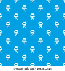 Director chair pattern vector seamless blue repeat for any use