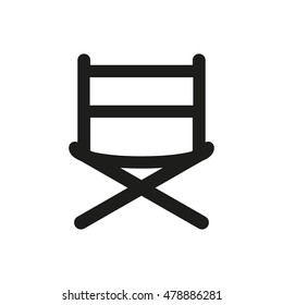 Director chair vector icon. Black illustration isolated on white background for graphic and web design.