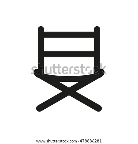 Director chair vector icon. Black illustration isolated on white background for graphic and web design.