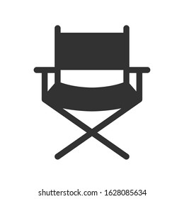 Director chair vector icon. Editable symbol illustration.
