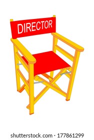 Director chair vector isolated on white background.