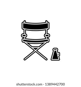 director, cinema, chair icon. Simple glyph, flat vector of Cinema icons for UI and UX, website or mobile application