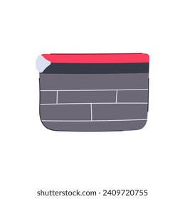 director clapperboard cartoon. clapboard camera, production cut, studio frame director clapperboard sign. isolated symbol vector illustration