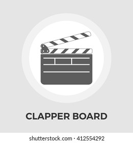 Director clapperboard icon vector. Flat icon isolated on the white background. Editable EPS file. Vector illustration.