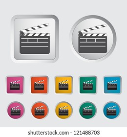 Director clapperboard icon. Vector illustration.