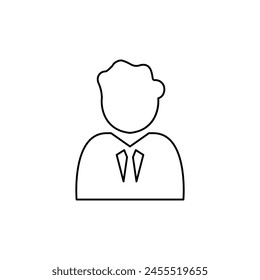 icono del director sobre fondo blanco, Ilustración vectorial