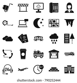 Director icons set. Simple set of 25 director vector icons for web isolated on white background